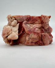 Load image into Gallery viewer, Slice of raw beef trachea for dogs with visible cartilage on a white background