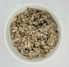 Load image into Gallery viewer, Raw Tripe & Trachea organ blend in a white dog food bowl; a natural source digestive enzymes, probiotics, glucosamine, & chondroitin for dogs.