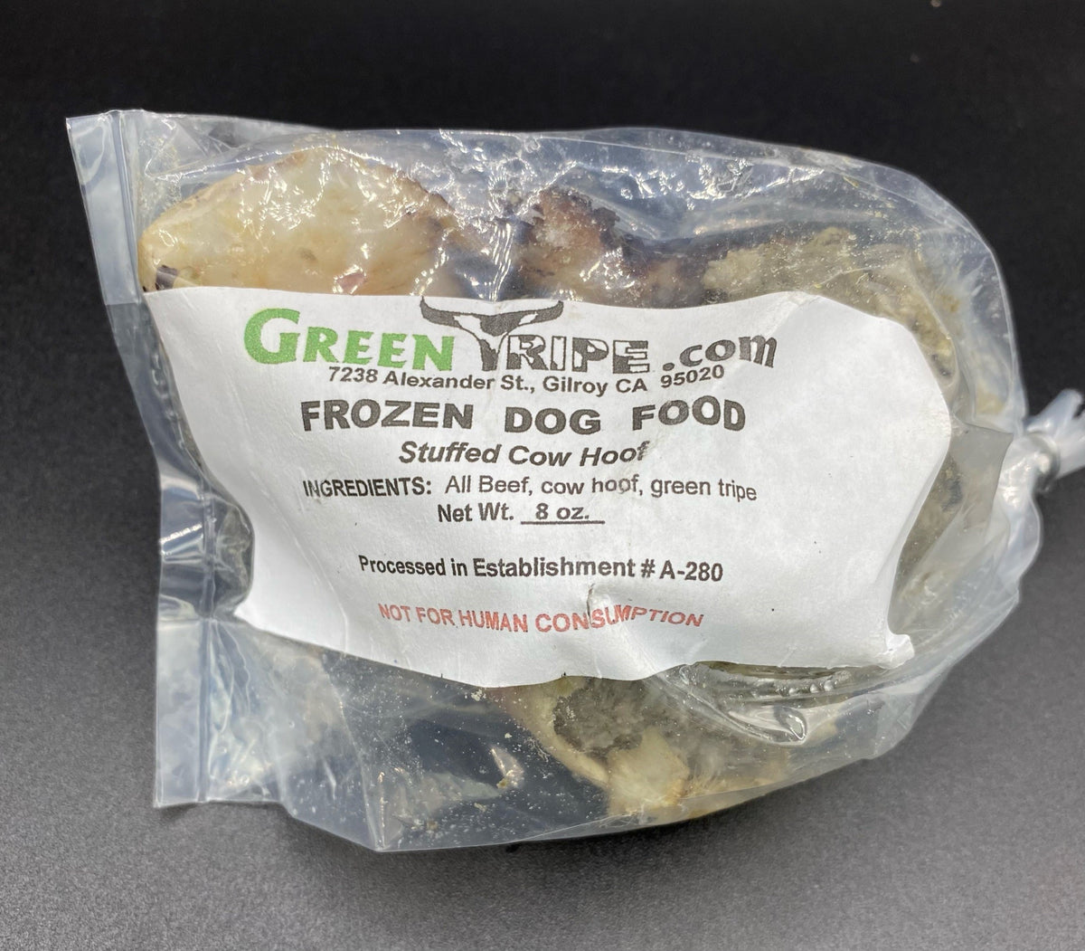 Raw Cow Hooves Stuffed with Green Tripe Sirius Natural Pet Foods