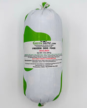 Load image into Gallery viewer, Unopened Xkaliber 2lb chub against white background. Ingredients include a blend of raw: Green Tripe, beef heart, tongue, trachea &amp; ground bone
